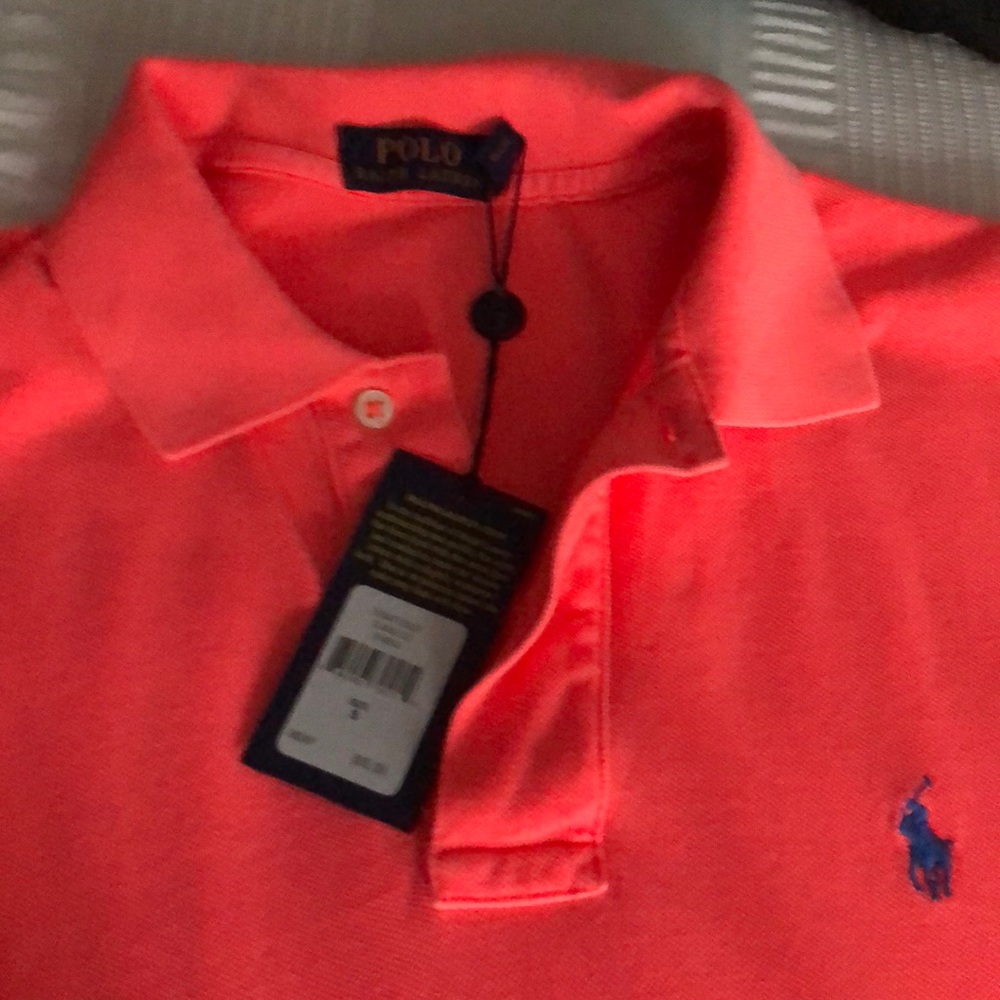 New - Ralph Lauren Orange Polo - Classic Fit - S
